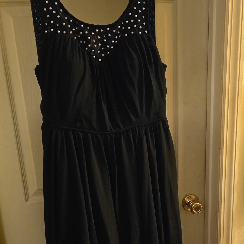 City Triangles Black Sleeveless Backless Sundress